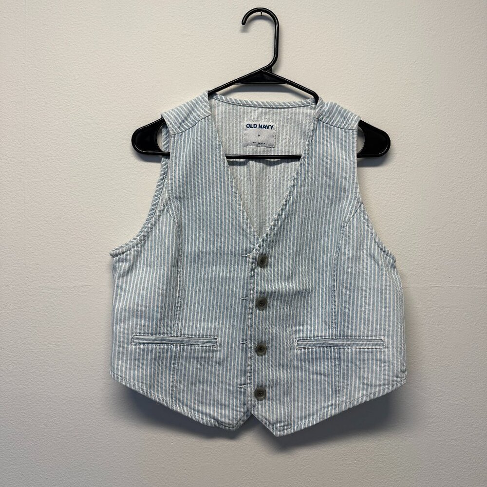 Old Navy Jean Striped Vest Size Medium